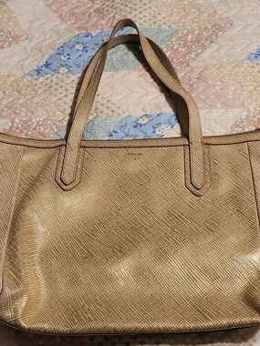 *LAST CALL* Fossil Metallic Gold Tote